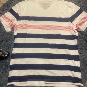 American Rag Men's Navy and Red Striped Tee